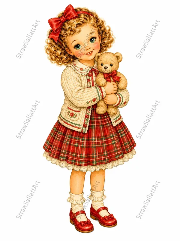 Vintage 1950s Paper Doll Girl Cliparts