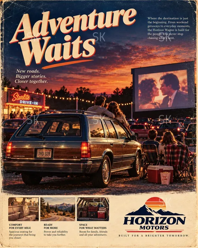 Cinematic 80s90s Retro Advertisements