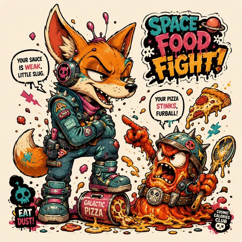 Chaotic Retro Cartoon Duos