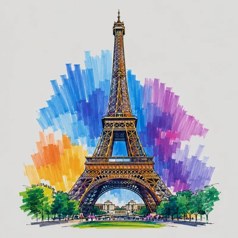 Vibrant Marker City Posters