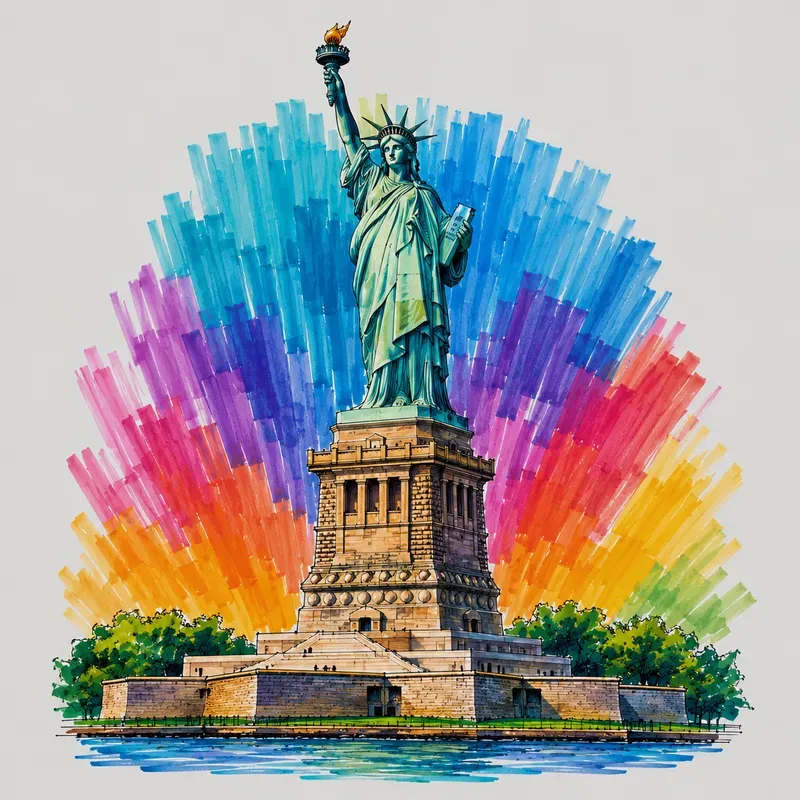 Vibrant Marker City Posters
