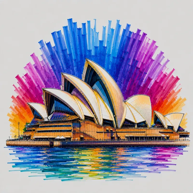 Vibrant Marker City Posters