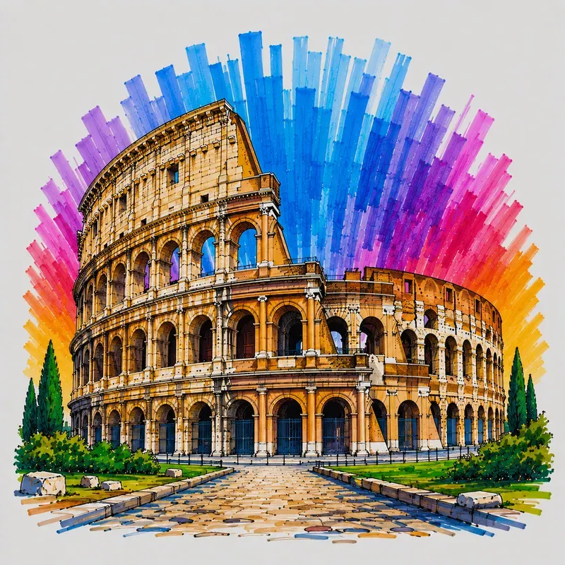 Vibrant Marker City Posters