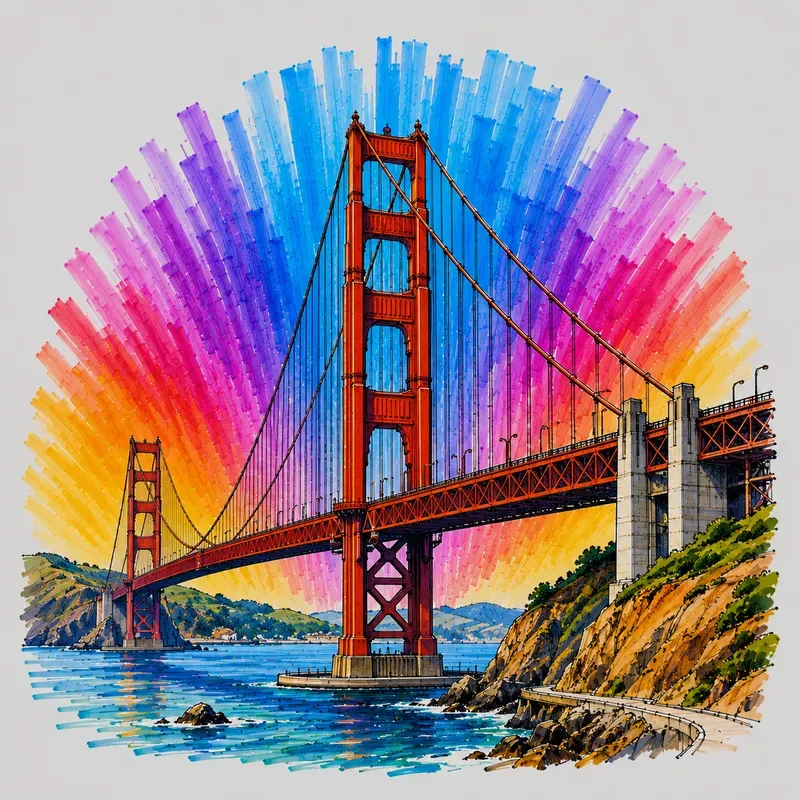 Vibrant Marker City Posters