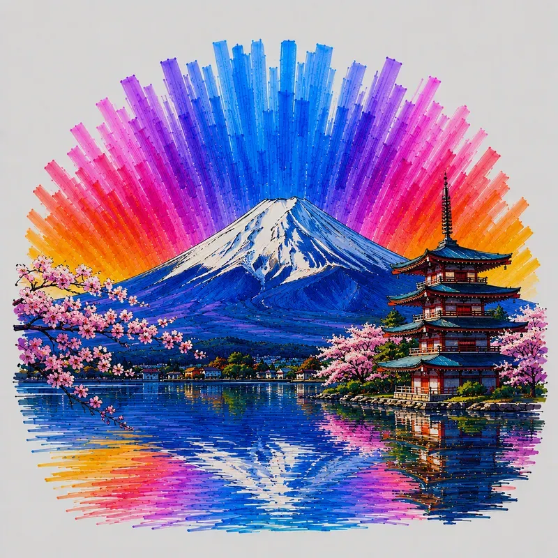 Vibrant Marker City Posters