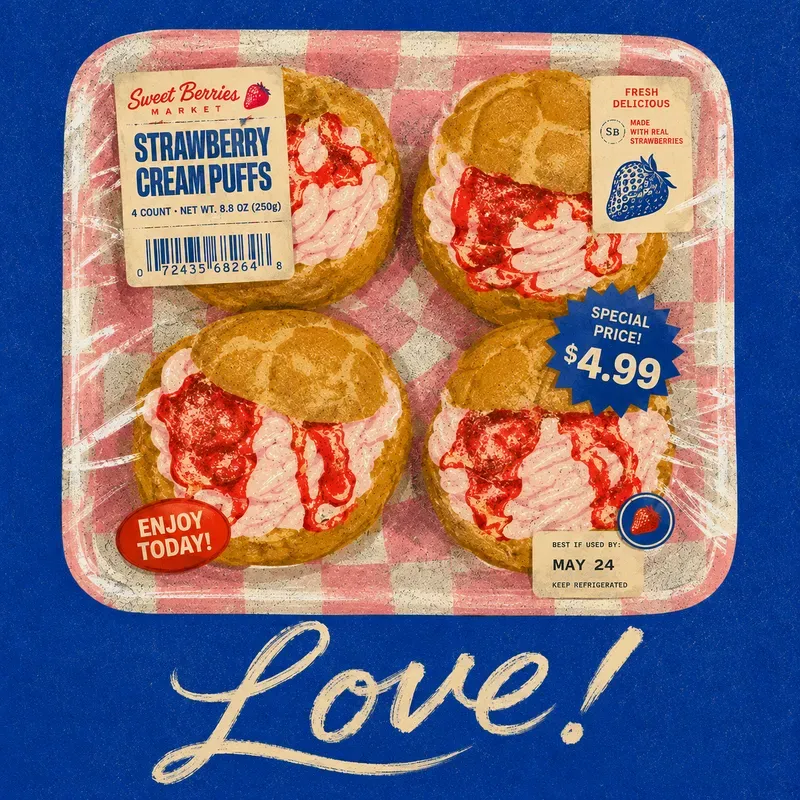 Retro Supermarket Food Packaging Posters