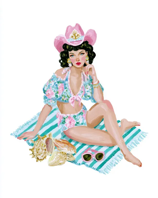 Coastal Cowgirl Summer Cliparts