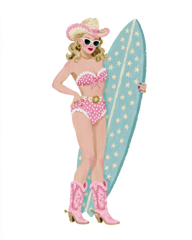 Coastal Cowgirl Summer Cliparts