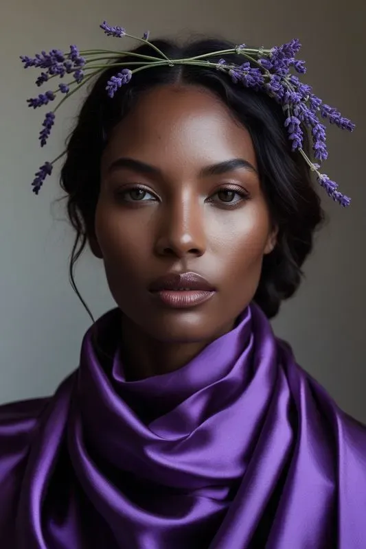 Luxury Women Silk Flora Portraits