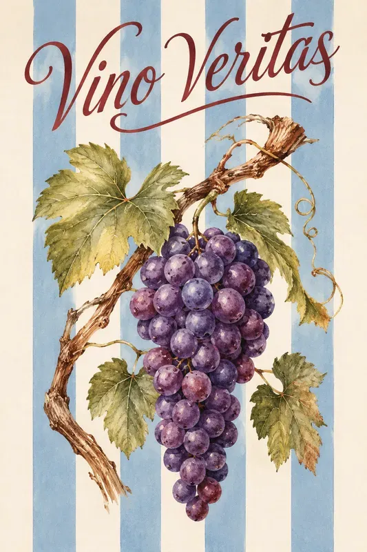 Mediterranean Striped Watercolor Posters