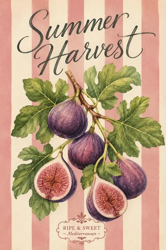 Mediterranean Striped Watercolor Posters