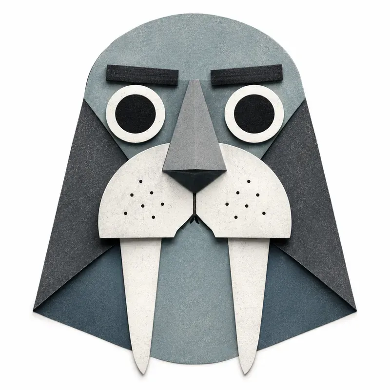 Retro Papercut Animal Portraits