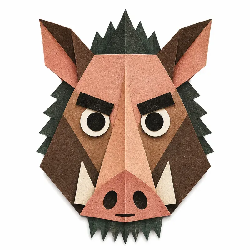 Retro Papercut Animal Portraits