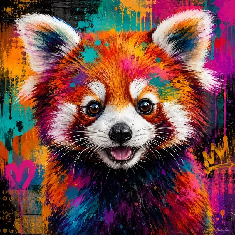Vibrant Pop Art Animal Portraits