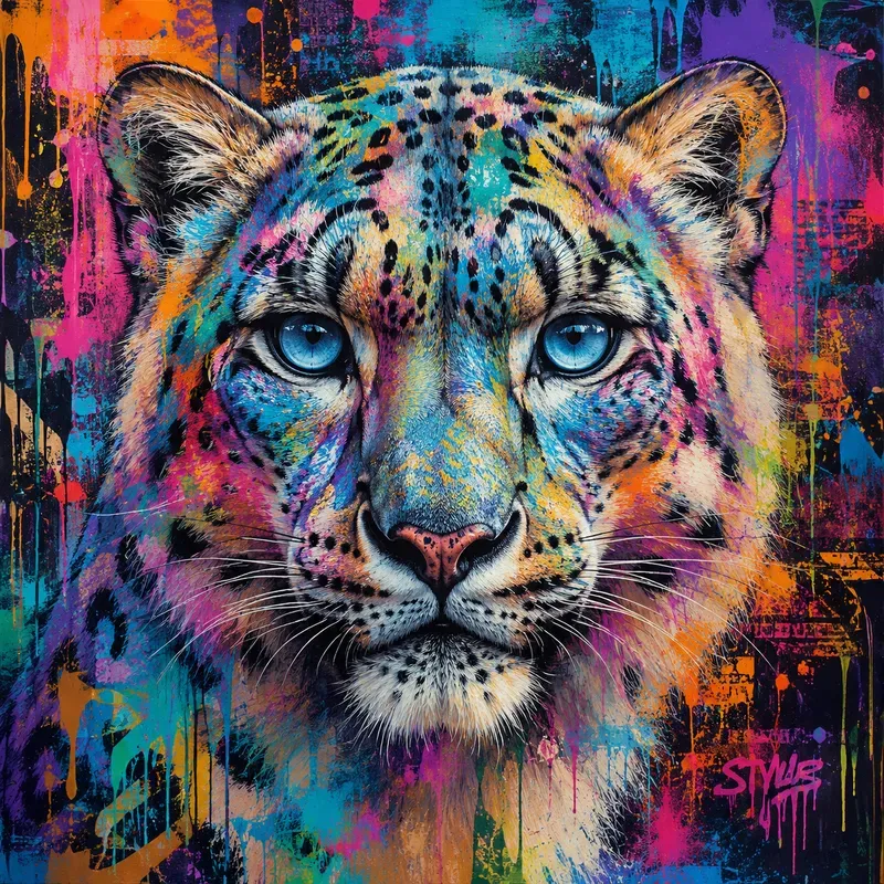 Vibrant Pop Art Animal Portraits