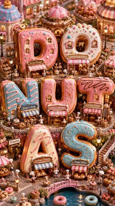 Miniature Dessert World Typographies