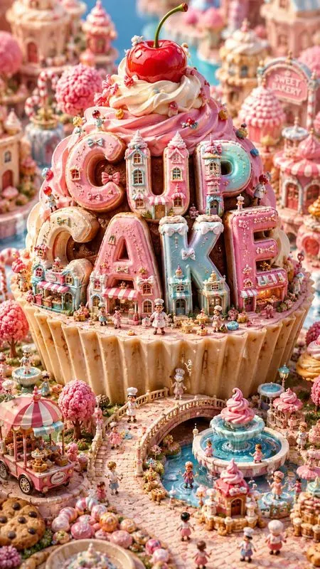 Miniature Dessert World Typographies