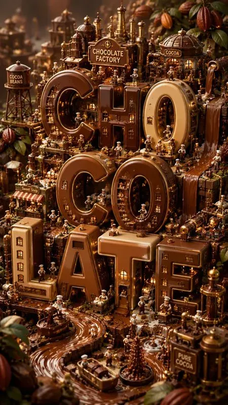 Miniature Dessert World Typographies