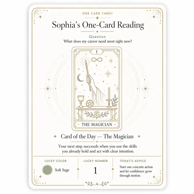 Minimal Tarot Fortune Cards