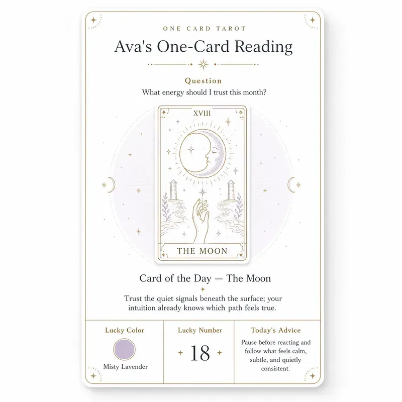 Minimal Tarot Fortune Cards