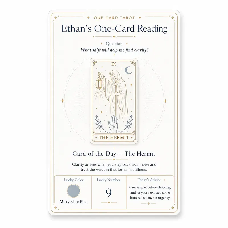Minimal Tarot Fortune Cards