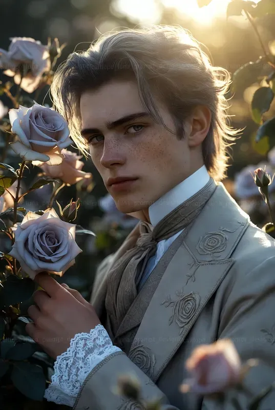 Ethereal Victorian Rose Gentlemen