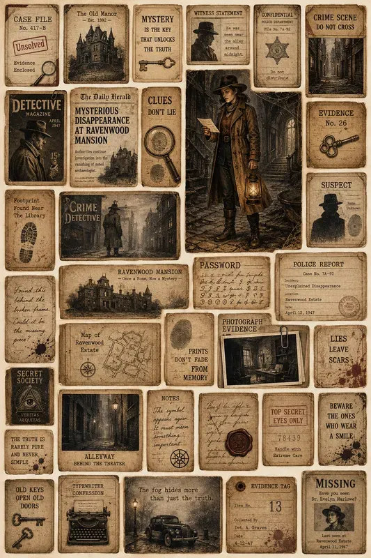 Vintage Mystery Crime Ephemera