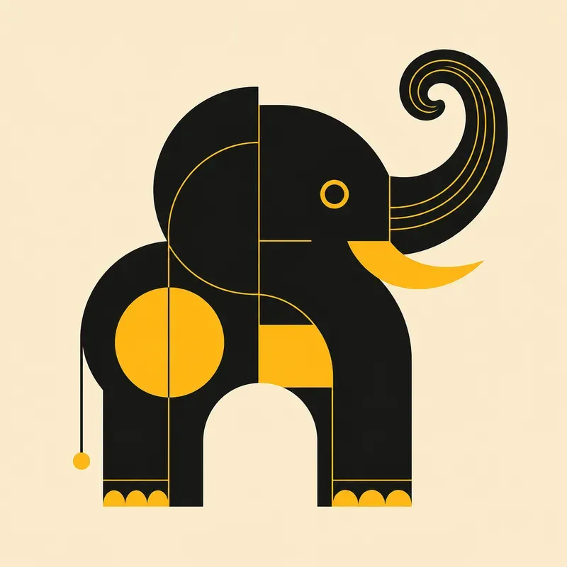 Geometric Bauhaus Animal Art