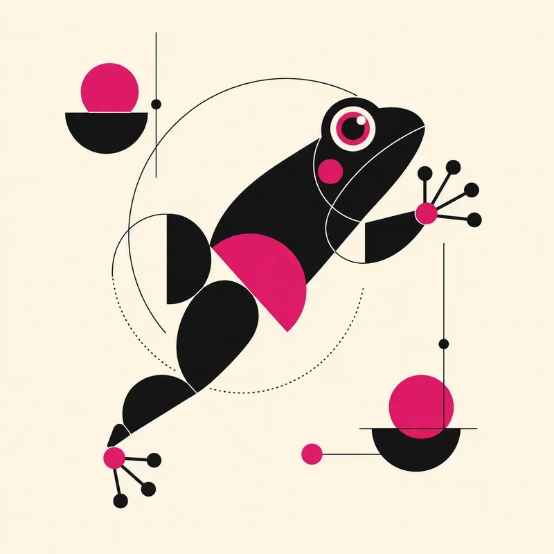 Geometric Bauhaus Animal Art