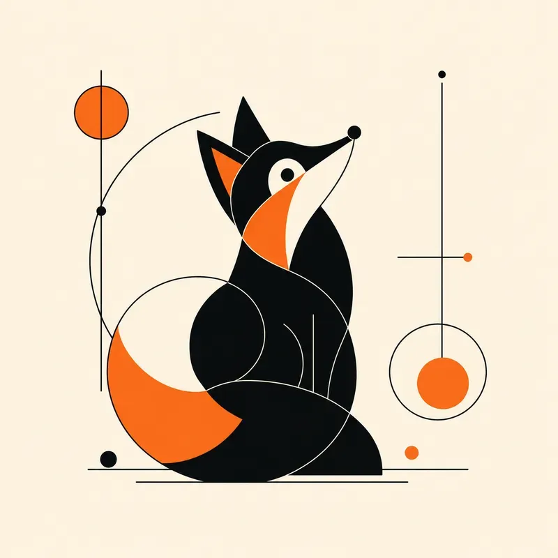 Geometric Bauhaus Animal Art