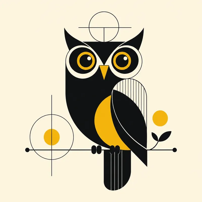 Geometric Bauhaus Animal Art