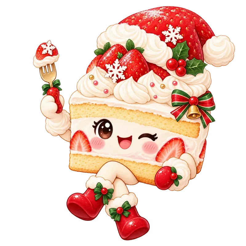 Cute Christmas Café Menu Characters
