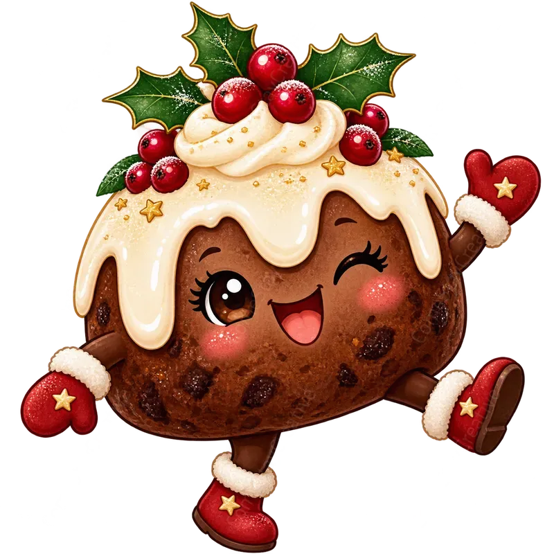 Cute Christmas Café Menu Characters