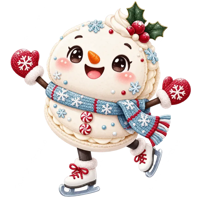 Cute Christmas Café Menu Characters