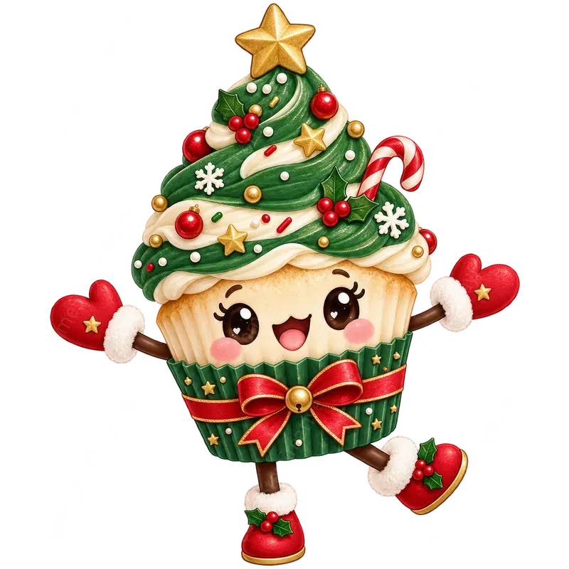 Cute Christmas Café Menu Characters