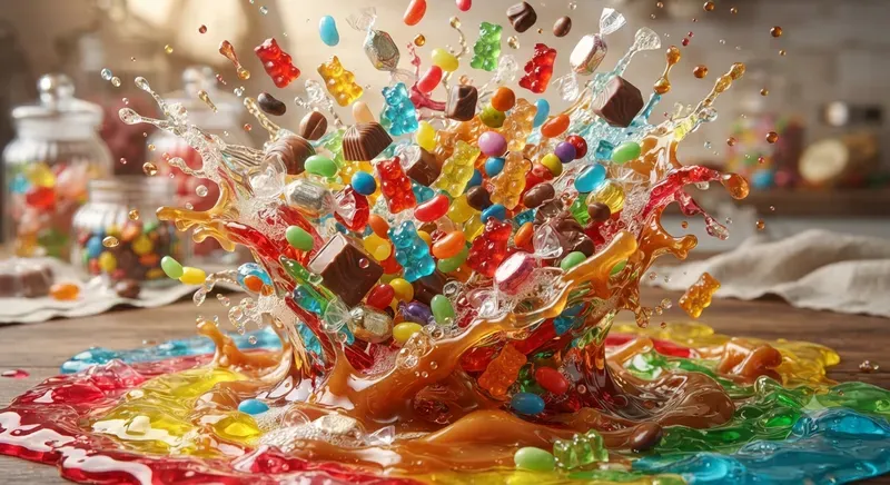 3D Food Splash Photography Series