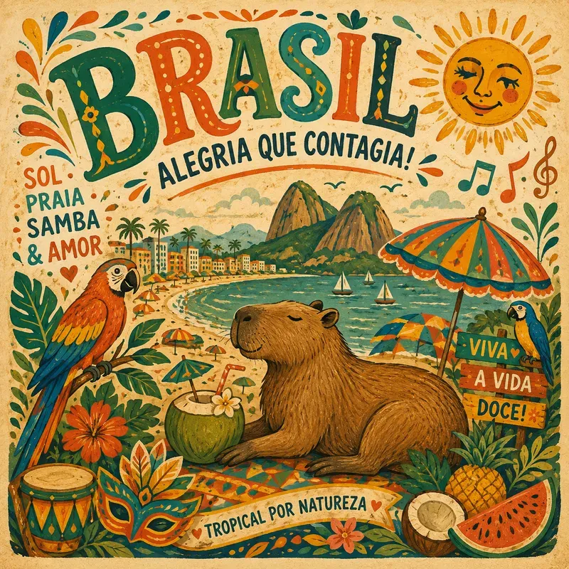 Tropical Brazil Folk Art Paradises