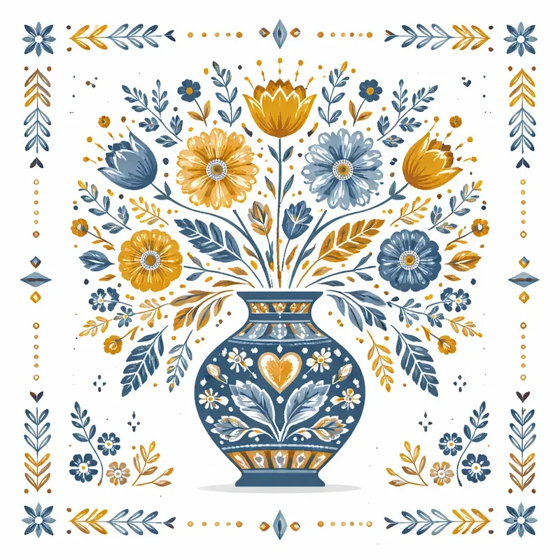 Nordic Folk Art Icon Grid Sets