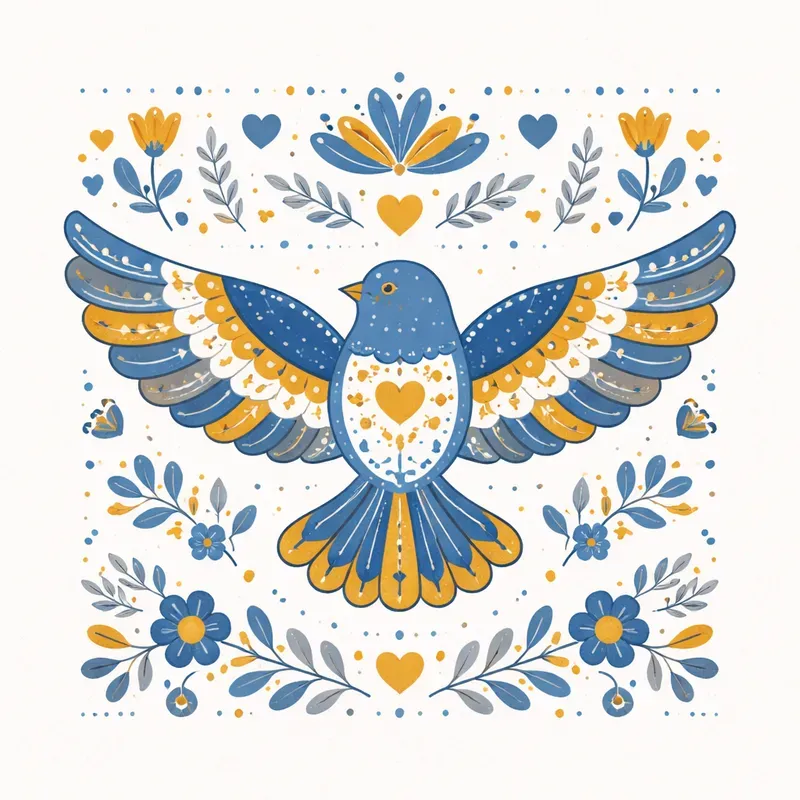 Nordic Folk Art Icon Grid Sets