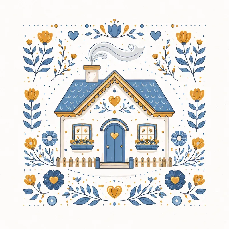 Nordic Folk Art Icon Grid Sets