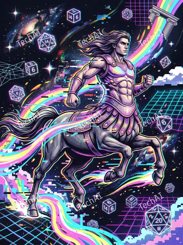 Glitch Vaporwave Neoclassical Art