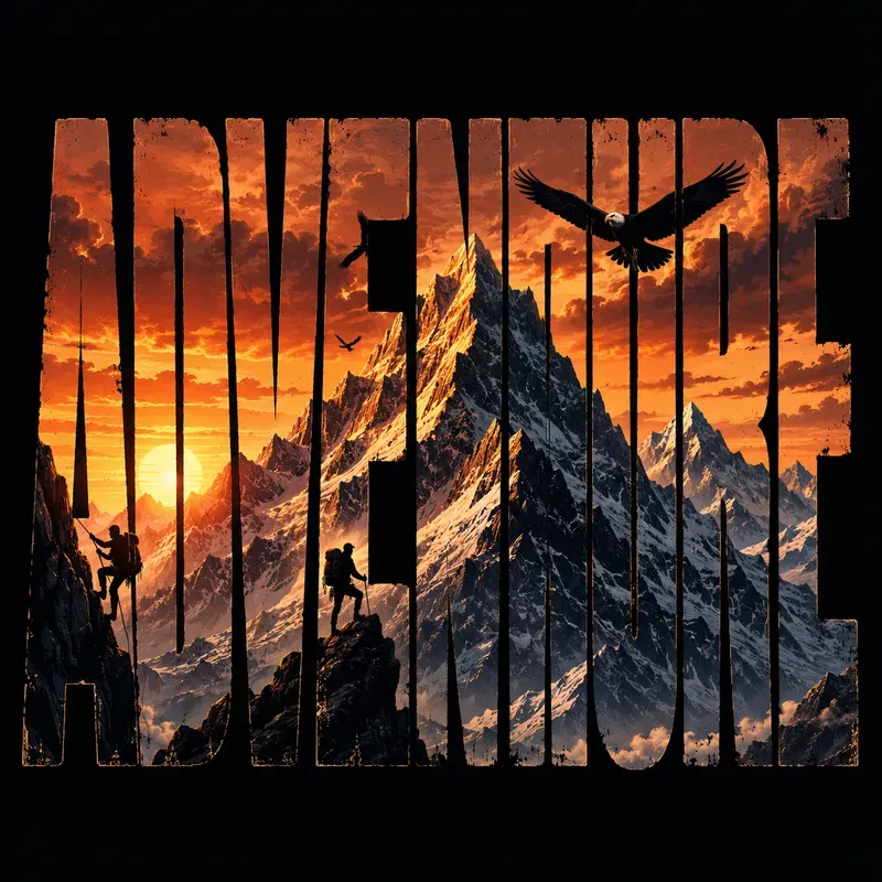 Bold Nature Typography Art