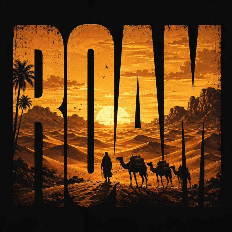 Bold Nature Typography Art