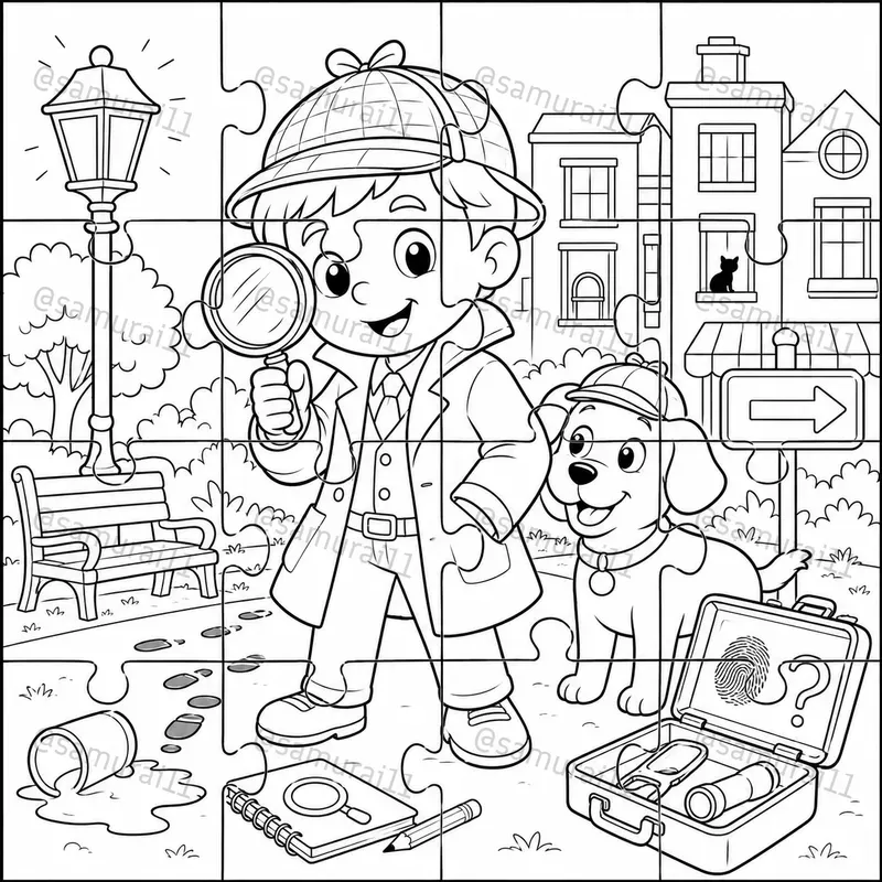 Kids Coloring Puzzle Generator
