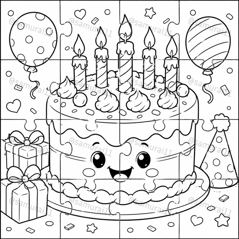 Kids Coloring Puzzle Generator