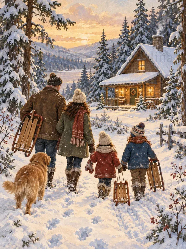 Cozy Snow Day Illustrations