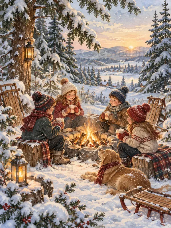 Cozy Snow Day Illustrations