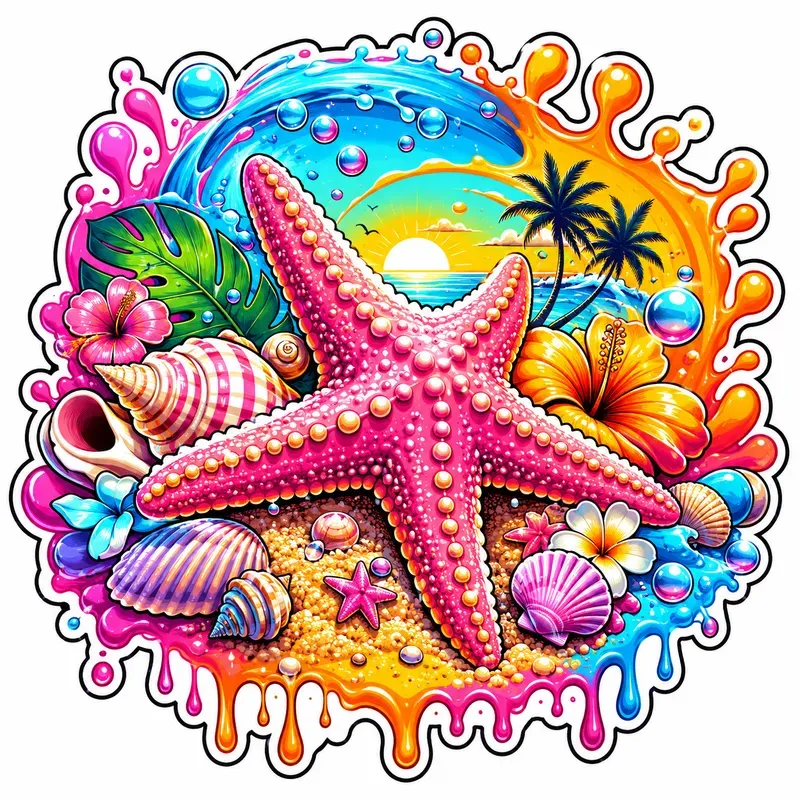 Vibrant Dripping Popart Stickers