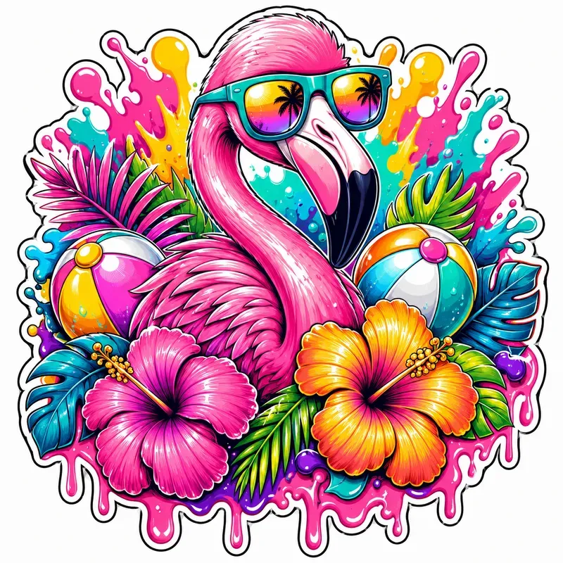 Vibrant Dripping Popart Stickers