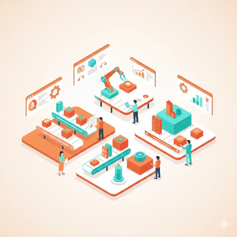 Isometric Tech Saas Page Illustrations